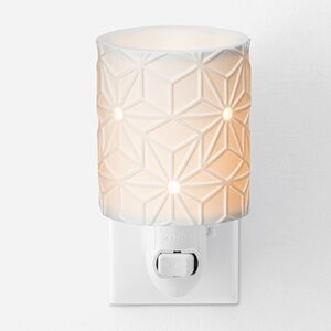 Scentsy Salerno Mini Plug-In Wax Warmer White Ceramic Italian Motif